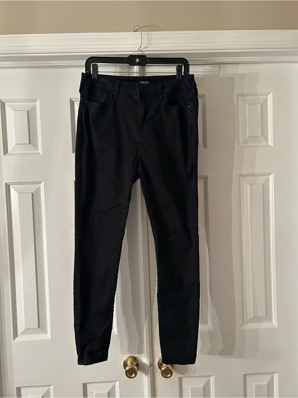 True Religion Jennie Curvy High Rise Super Skinny black womens jeans